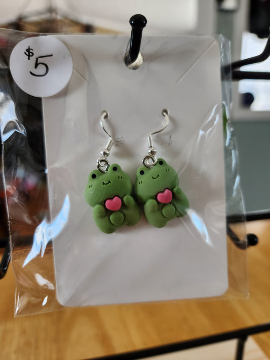 Froggy Heart Earrings