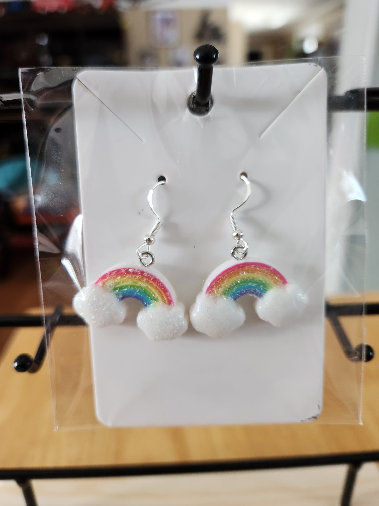 Rainbow Glittery Earrings
