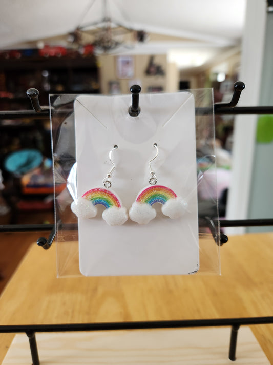 Rainbow Glittery Earrings